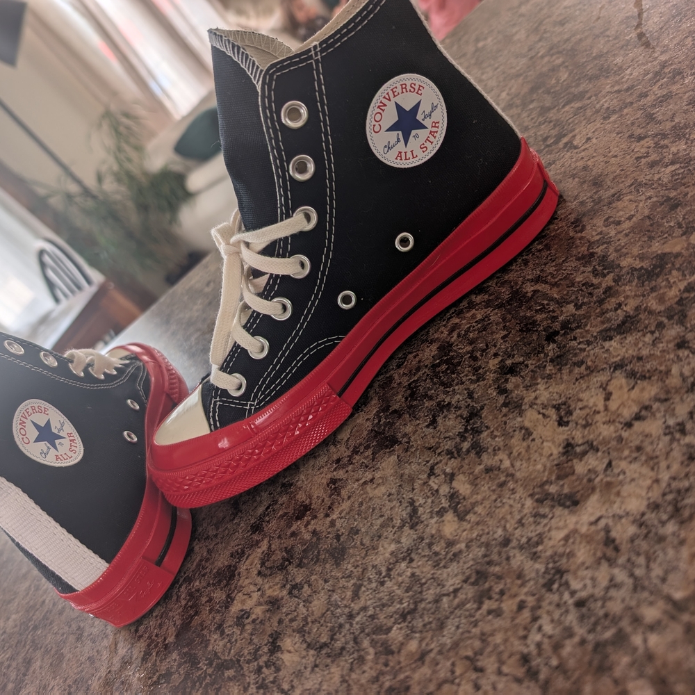 Converse Black and Red High-Tops